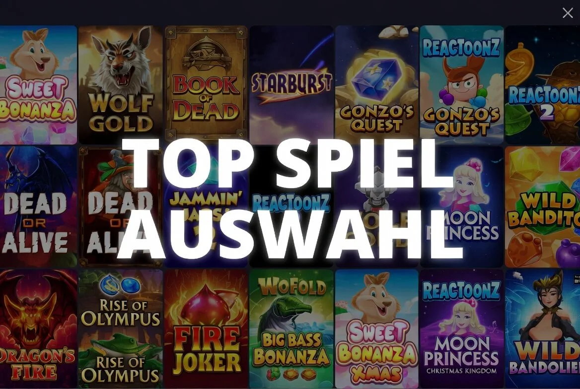Spielauswahl mit beliebten Spielautomaten bei Beef Casino